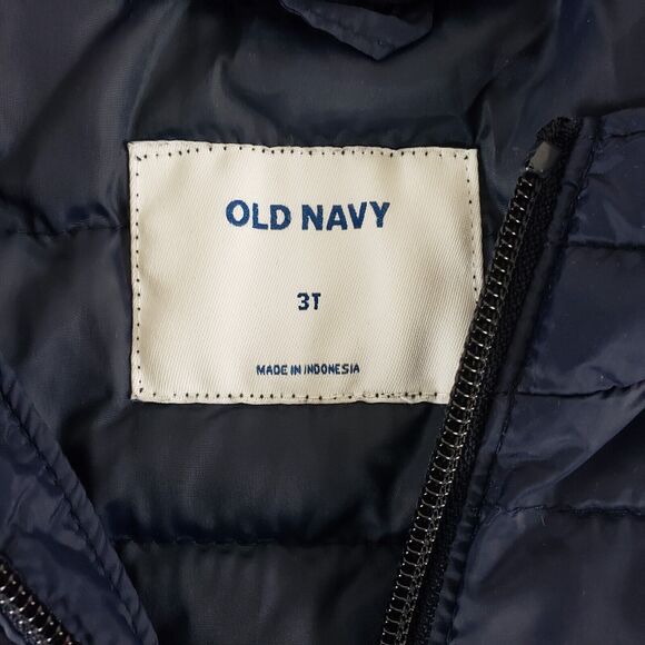 OLD NAVY Blue SIZE 3T Lightweight Boys Packable Hooded Rain Jacket Unisex - Picture 6 of 10